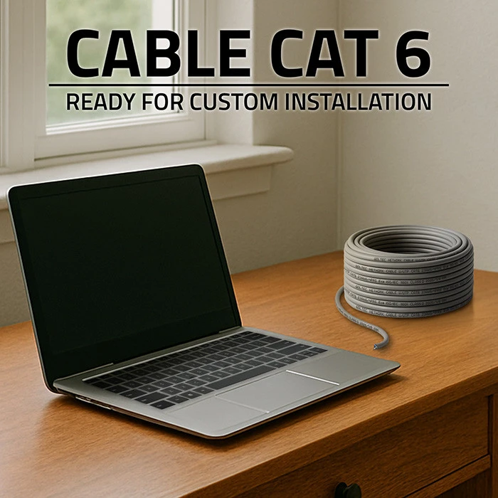 Qoltec CAT6 UTP tinklo kabelis 25m pilkas
