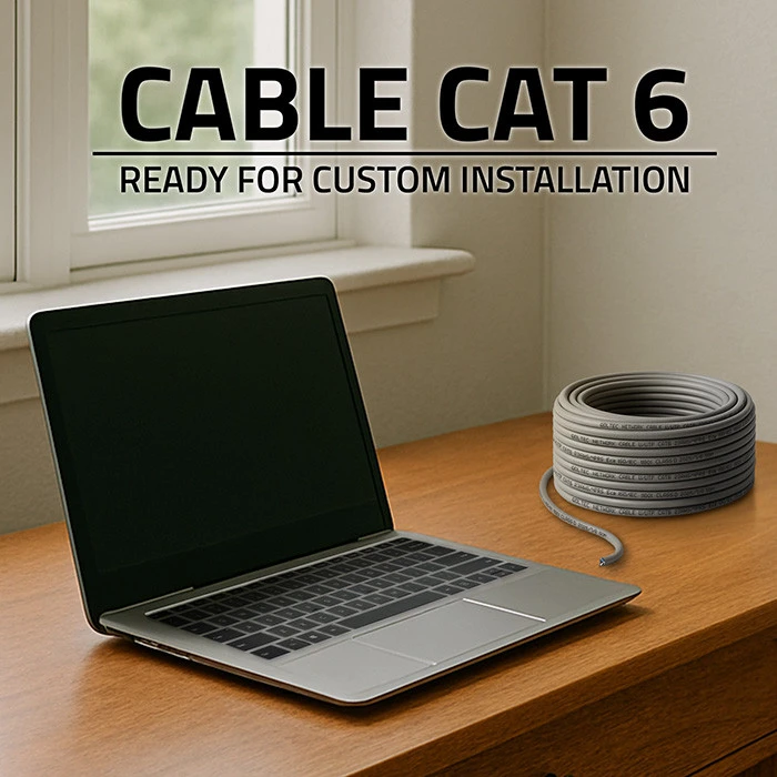 Qoltec CAT6 UTP tinklo kabelis 50m pilkas