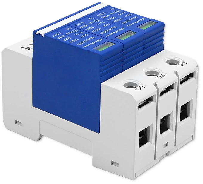 QOLTEC 52586 DC apsaugos nuo viršįtampių iškroviklis / 3P / 1000V / T2 / BC