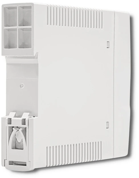 Maitinimo šaltinis skirtas bėgiui din 10 W 12 V 083 A baltas plonas Qoltec