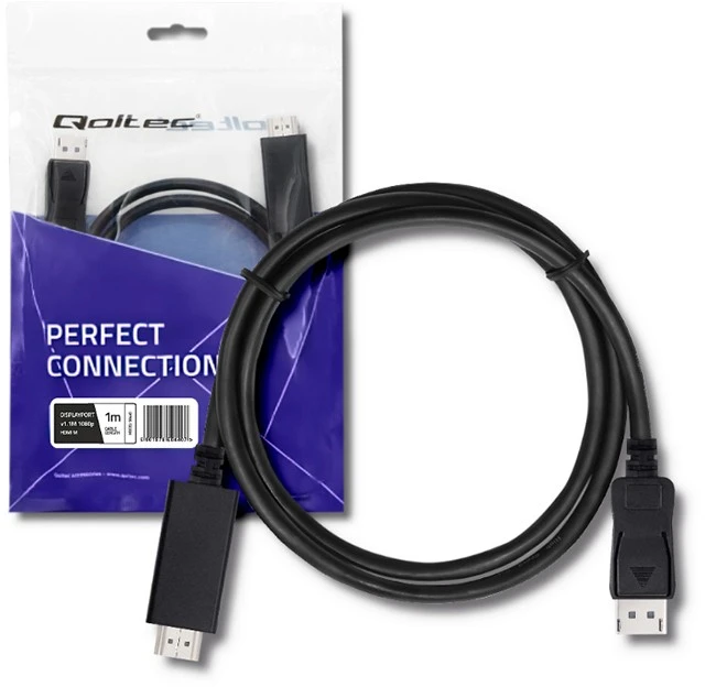 QOLTEC 50440 Qoltec Cable DisplayPort v1.1 / HDMI 1080p 1m