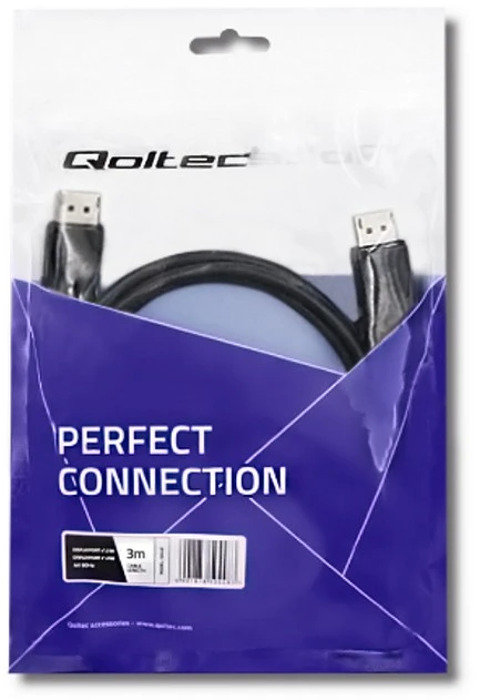QOLTEC 50454 Qoltec Cable DisplayPort v1.1 male | DisplayPort v1.1 vyras | 1080p | 3 m