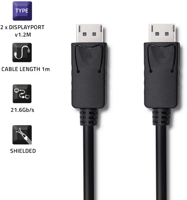 QOLTEC DisplayPort v1.2 vyriškas DisplayPort v1.2 vyriškas 5K 1,5 m