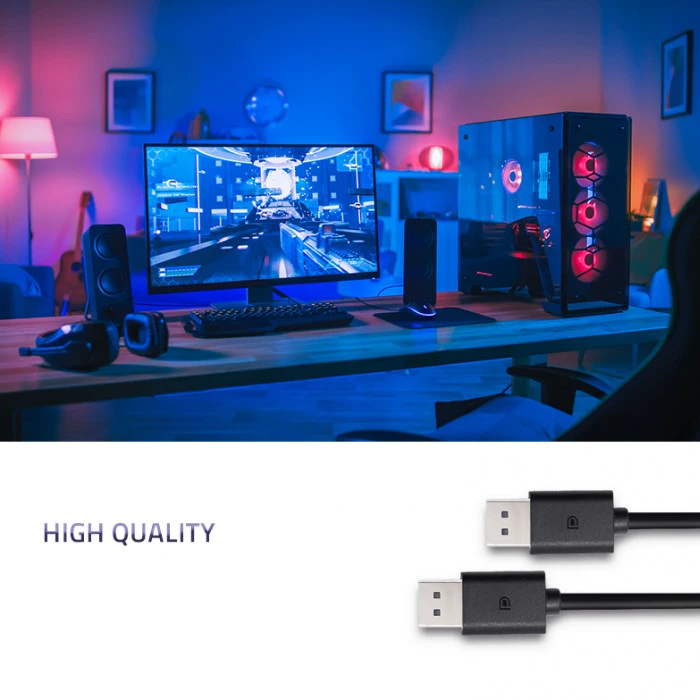 QOLTEC 50361 DisplayPort v1.2 vyriškas DisplayPort v1.2 vyriškas 1,8 m