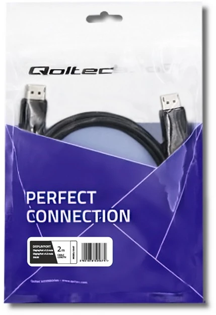 QOLTEC 50467 Qoltec DisplayPort v1.3 M/DP v1.3 M 5Kx3K 2,0m