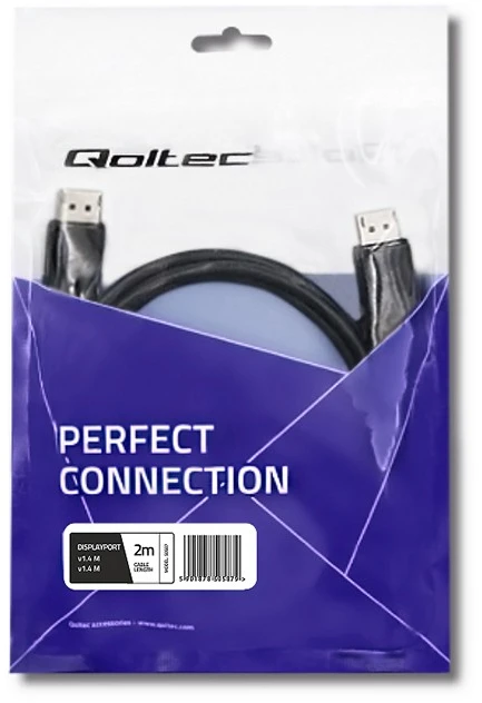 QOLTEC 50587 Qoltec DisplayPort v1.4 vyriškas / DisplayPort v1.4 vyriškas 2 m