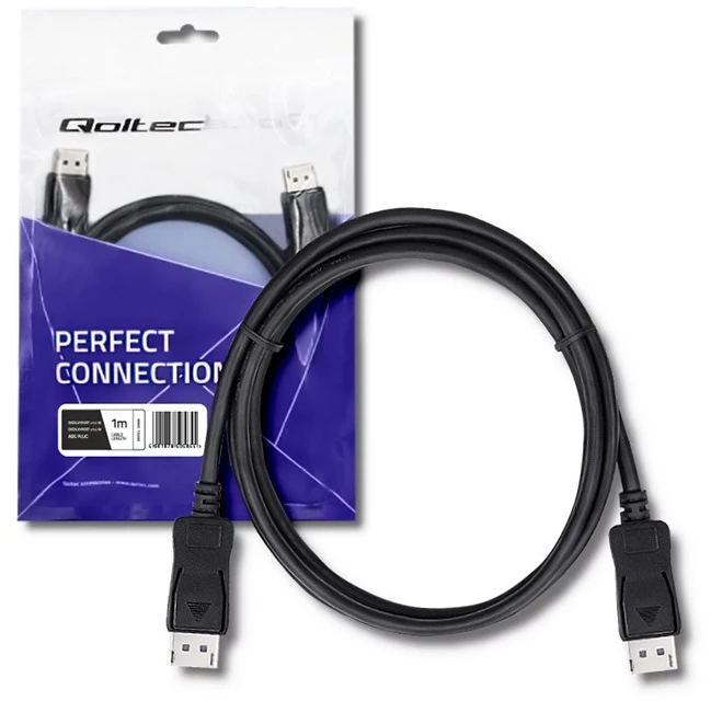 QOLTEC 50585 DisplayPort v1.4 vyriškas / DisplayPort v1.4 vyriškas 1 m