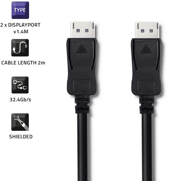 QOLTEC 50587 Qoltec DisplayPort v1.4 vyriškas / DisplayPort v1.4 vyriškas 2 m