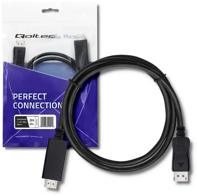 QOLTEC 50441 Qoltec Cable DisplayPort v1.1 / HDMI 1080p 2m