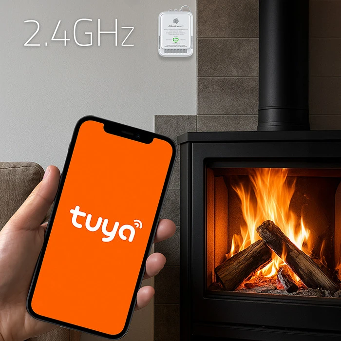 Qoltec 52654 2in1 gamtinių dujų ir anglies monoksido (CO) nuotėkio detektorius | CH4 | CO | NG | Tuya | Wi-Fi | 85 dB signalizacija | LED