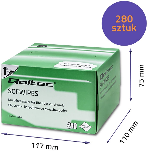 QOLTEC 54266 Qoltec Dustless servetėlės šviesolaidžiams