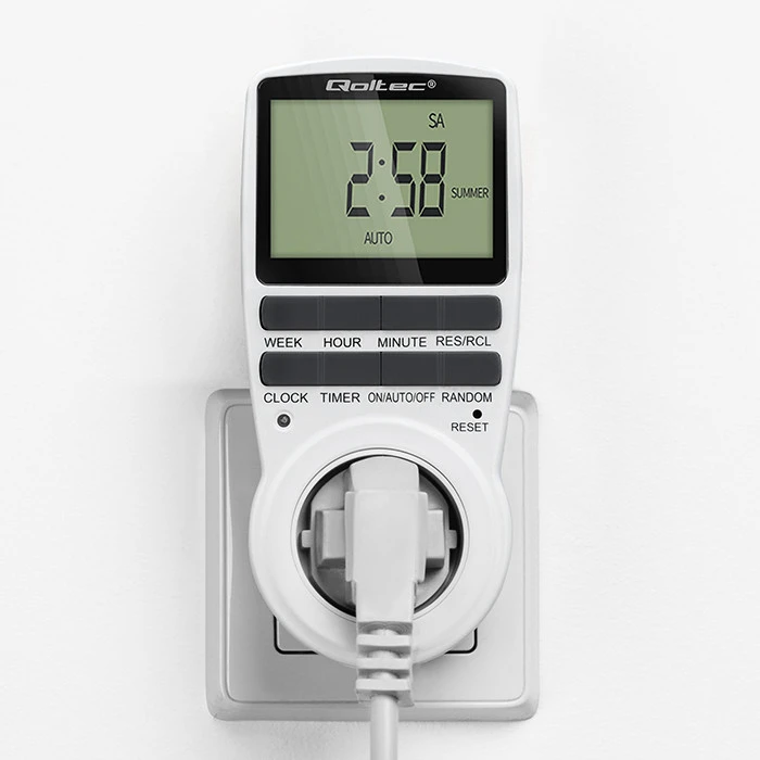 QOLTEC 50628 elektroninis laikmatis PC0628 su LCD