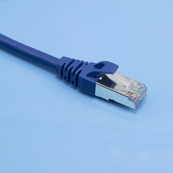 Tinklo laidas Kabelis sujungimo ftp cat6 2 x rj-45 5 m didelės spartos auksinis ekranuotas Qoltec