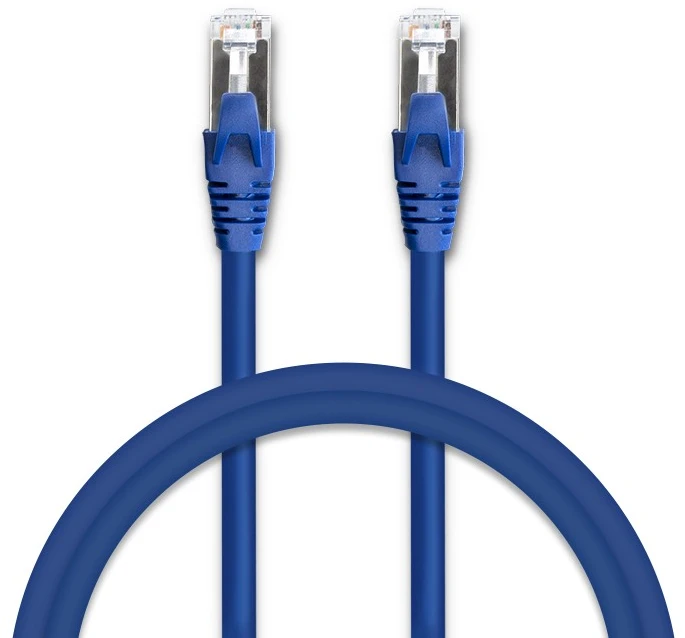 Tinklo laidas Kabelis sujungimo ftp cat6 2 x rj-45 5 m didelės spartos auksinis ekranuotas Qoltec