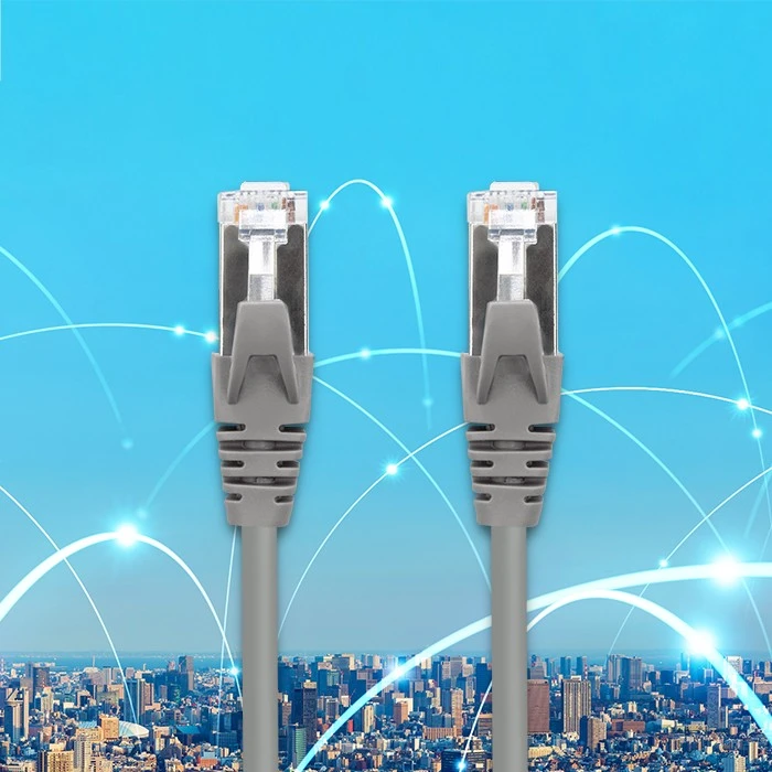 Qoltec FTP kabelis Patchcord CAT5e 2xRJ45 1m auksuotas