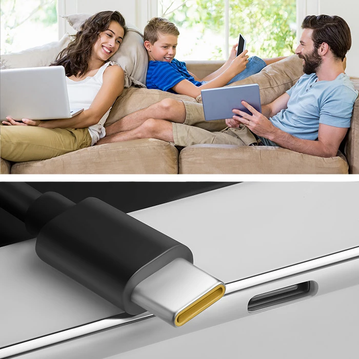Išorinis Įkroviklis - Qoltec 52385 GaN POWER PRO - 1xUSB-C - 45W Juoda
