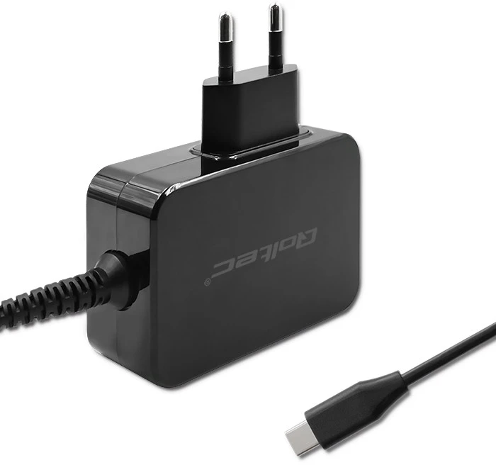Išorinis Įkroviklis - Qoltec 52385 GaN POWER PRO - 1xUSB-C - 45W Juoda