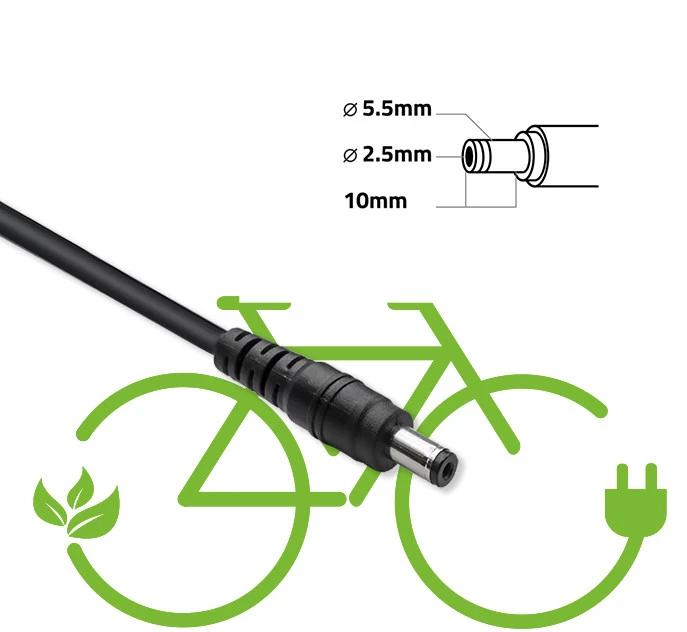 Elektrinis motoroleris 36V 42V 2A 5.5x2.5 dviračių įkroviklis Qoltec