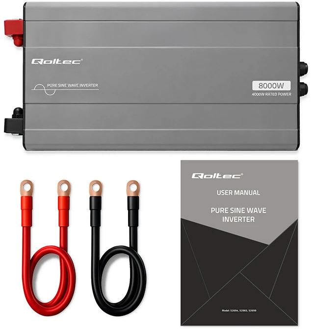 Qoltec Pure Sine Wave | 12V na 230V | 4000/8000W