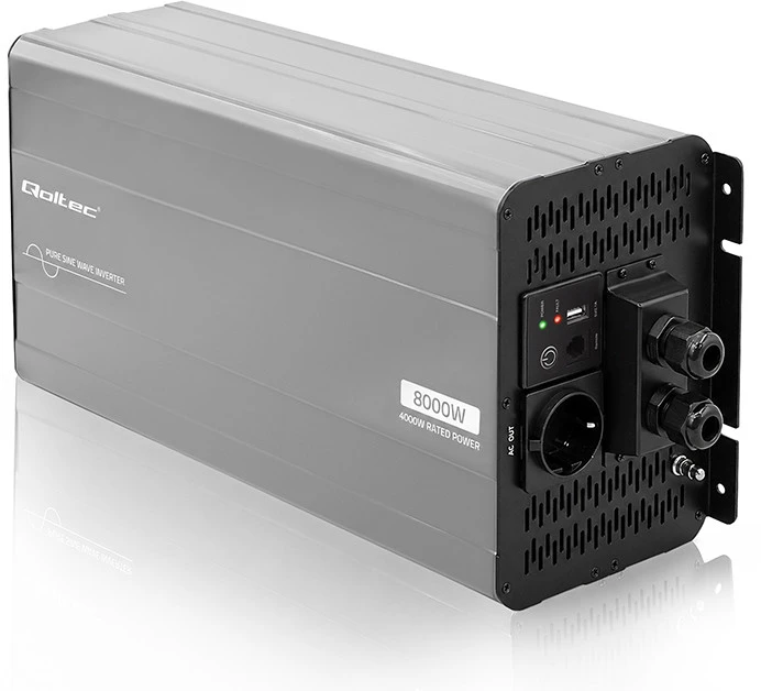 Qoltec Pure Sine Wave | 12V na 230V | 4000/8000W