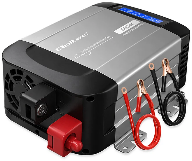 Qoltec Pure Sine Wave | 12V na 230V | 300/600W