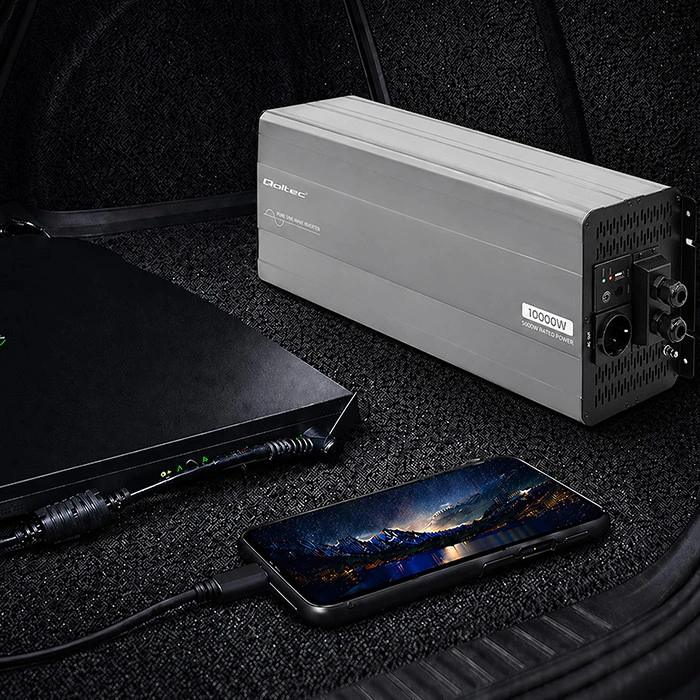 Qoltec Pure Sine Wave | 24V na 230V | 5000/10000W