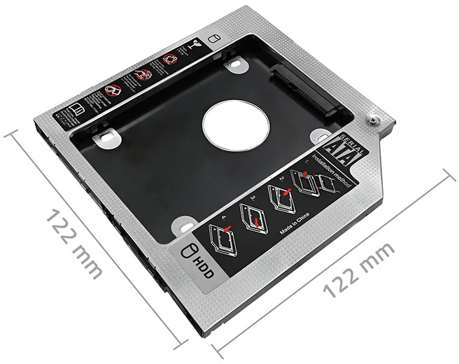 QOLTEC 51868 Kišenė ant antrojo disko 2,5 HDD 9,5 mm