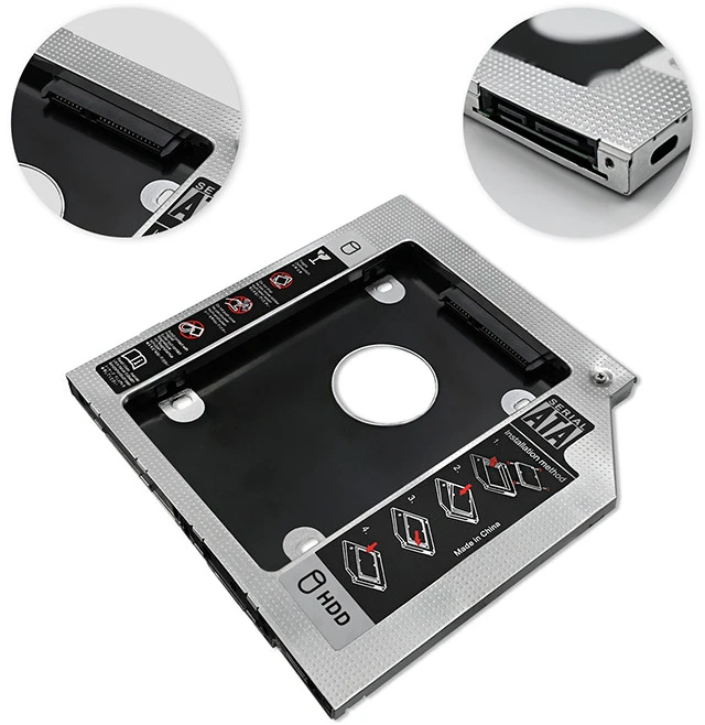 QOLTEC 51868 Kišenė ant antrojo disko 2,5 HDD 9,5 mm