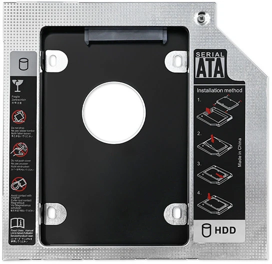QOLTEC 51868 Kišenė ant antrojo disko 2,5 HDD 9,5 mm