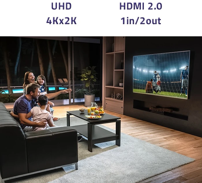 HDMI Skirstytuvas - Qoltec 51797 2x 4K 60Hz