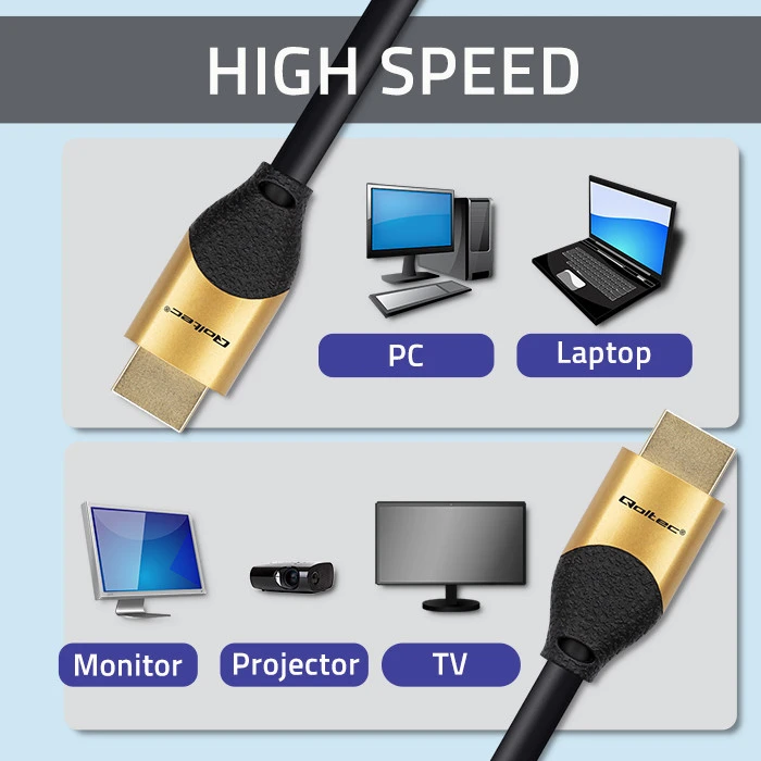 Qoltec 50357 HDMI cable 5 m HDMI Type A (Standard) Juodas