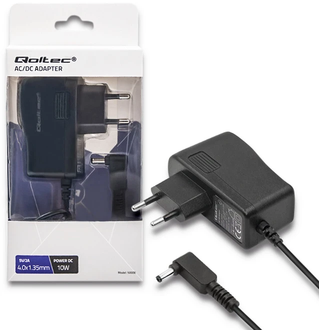 QOLTEC 50008 Qoltec kintamosios srovės adapteris 10W 5V 2A 4.0 1.35 1,4m