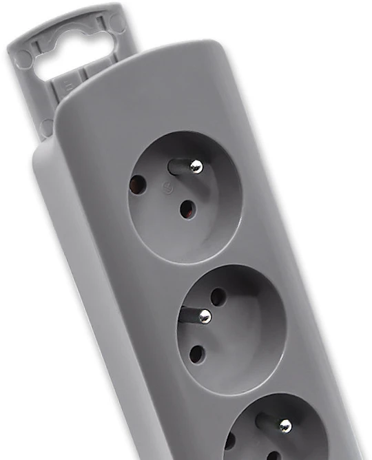 QOLTEC 50275 Maitinimo juosta 5 lizdai 1,8m Pilkas