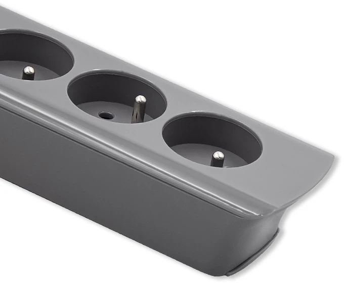 QOLTEC 50275 Maitinimo juosta 5 lizdai 1,8m Pilkas