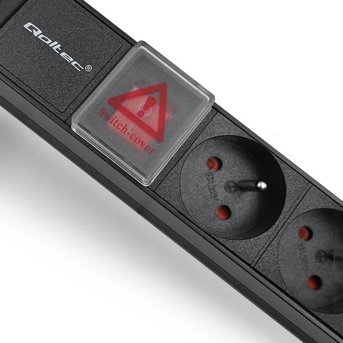 QOLTEC 54471 Maitinimo juostelė RACK spintelėms 1U 16A PDU 8xFRENCH 2m
