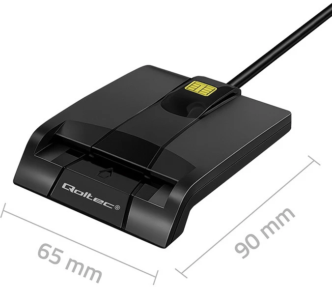 QOLTEC 50634 Išmanusis Smart ID lustinių kortelių skaitytuvas SCR0634 USB Type C