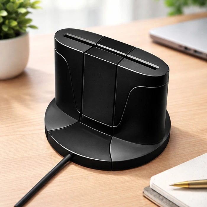QOLTEC 50632 Išmanusis Smart ID kortelių skaitytuvas SCR0632 USB tipo C
