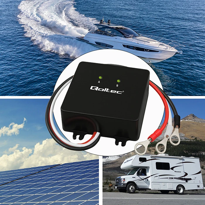 Qoltec įtampos balansavimo įrenginys 24V baterijoms 2 x 12V 5A LiFePO4 AGM GEL