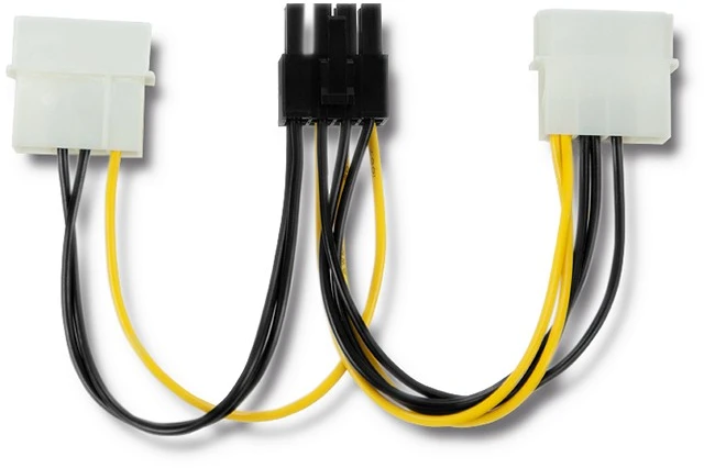 QOLTEC 50433 Qoltec Adapteris 2x MOLEX female PCI-E 8 pin 15cm