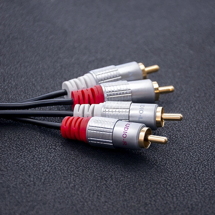 QOLTEC 52337 Cable 2xRCA male 2xRCA male 2m Juodas