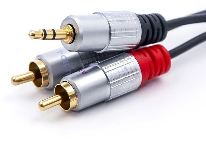 QOLTEC 52339 Cable 2xRCA Mini Jack 3.5mm male 1m Juodas