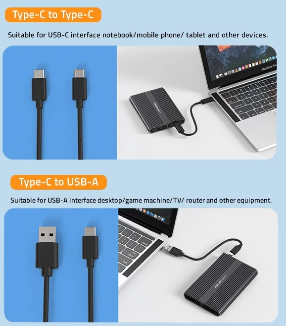 Qoltec korpusas M.2 SSD SATA NVMe USB-C DUAL 2 x 2TB