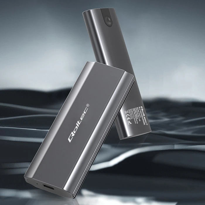 Qoltec 52271 Korpusas NV2271, skirtas M.2 SSD diskui | SATA | NVMe | USB-C | 2TB