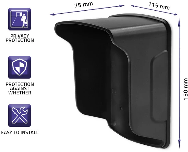 QOLTEC 52456 Outdoor roof Juodas