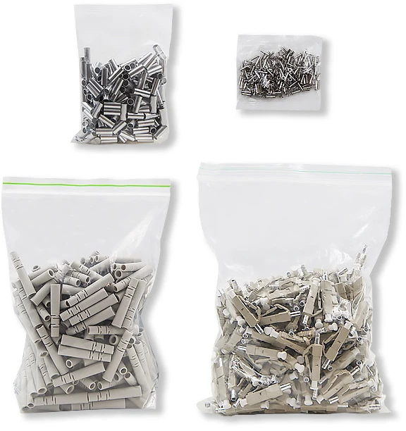 Qoltec LC optinio pluošto jungtis multimodė 3.0mm montavimo rinkinys 200 vnt