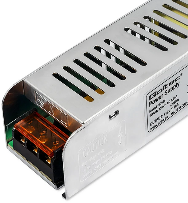 QOLTEC 50964 Qoltec LED tvarkyklė IP20 120W 12V 10A plona