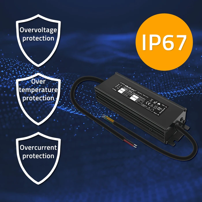 Qoltec Maitinimo šaltinis impulsowy LED IP67 | 60W | 12V | 5A | Wodoodporny
