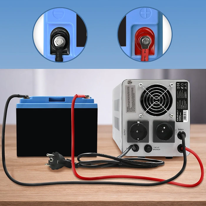 QOLTEC 53702 LiFePO4 ličio geležies fosfato baterija / 12,8V / 24Ah / 307,2Wh / BMS