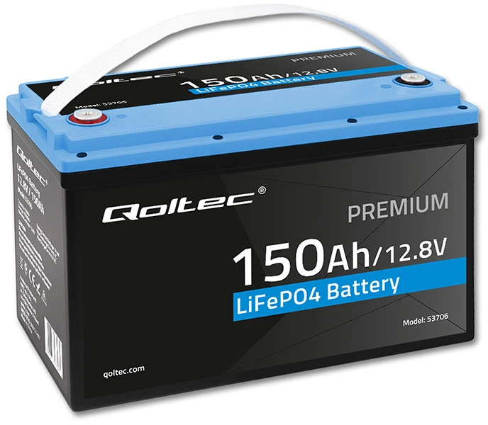 Qoltec LiFePO4 ličio geležies fosfato akumuliatorius | 12,8 V | 150 Ah | 1920 Wh | BMS