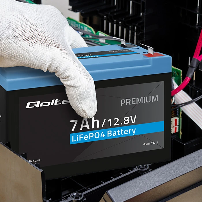 Qoltec LiFePO4 ličio geležies fosfato baterija 12.8V 7Ah 89.6Wh BMS